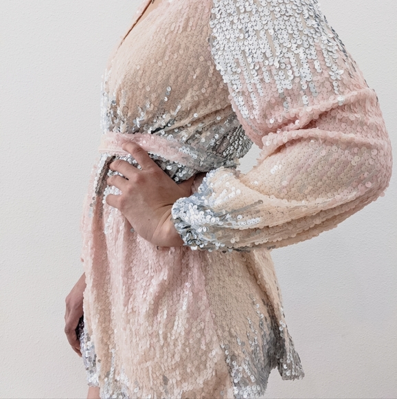 NWT Summer Cotton Candy Sequin Elegant Dress S: Small-Medium - Picture 7 of 8